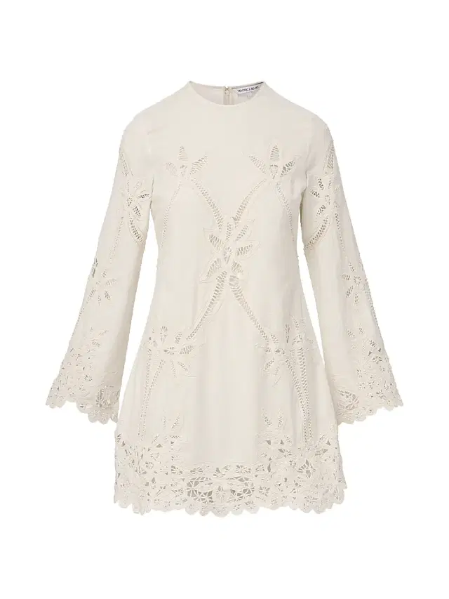 Veronica Beard Women's Amberg Cotton-Linen Minidress - Dove