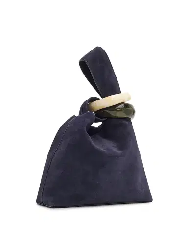 Veronica Beard Women's Swing Suede Top Handle Bag - Navy | Thumbnail 3 Veronica Beard Women's Swing Suede Top Handle Bag - Navy | Thumbnail 3