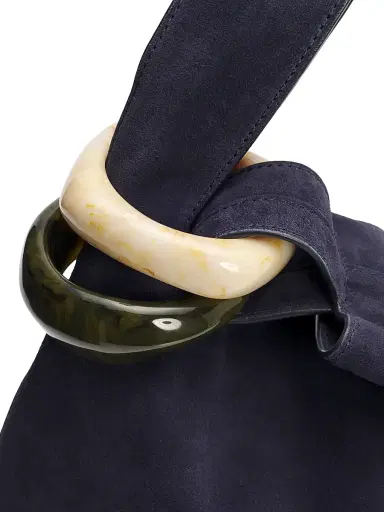Veronica Beard Women's Swing Suede Top Handle Bag - Navy | Thumbnail 5 Veronica Beard Women's Swing Suede Top Handle Bag - Navy | Thumbnail 5