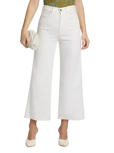 Veronica Beard Women's Taylor Stretch Cotton-Blend Wide-Leg Crop Jeans | Thumbnail 3