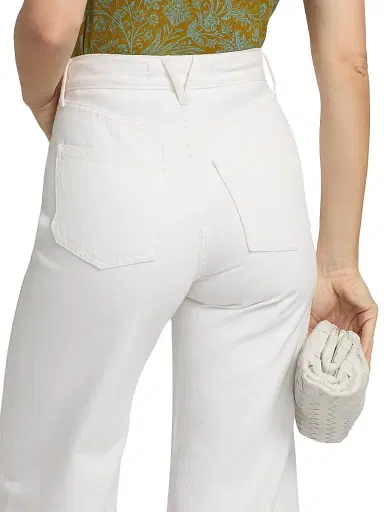 Veronica Beard Women's Taylor Stretch Cotton-Blend Wide-Leg Crop Jeans | Thumbnail 6
