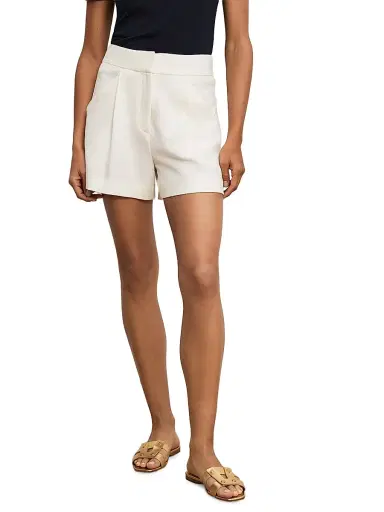 Veronica Beard Women's Marbeau Pleated Shorts - Dove - Size 16 | Thumbnail 3 Veronica Beard Women's Marbeau Pleated Shorts - Dove - Size 16 | Thumbnail 3