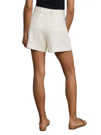 Veronica Beard Women's Marbeau Pleated Shorts - Dove - Size 16 | Thumbnail 5 Veronica Beard Women's Marbeau Pleated Shorts - Dove - Size 16 | Thumbnail 5