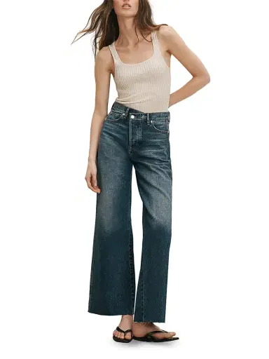 Veronica Beard Women's Taylor High-Rise Wide-Leg Jeans | Thumbnail 2 Veronica Beard Women's Taylor High-Rise Wide-Leg Jeans | Thumbnail 2