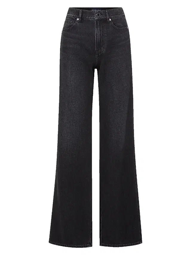 Veronica Beard Women's Kasey Mid-Rise Wide-Leg Jeans - Washed Onyx