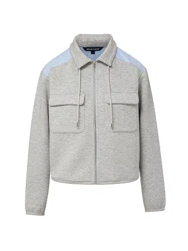 Veronica Beard Women's Stellant Mixed-Media Jacket - Light Heather Grey | Thumbnail 1