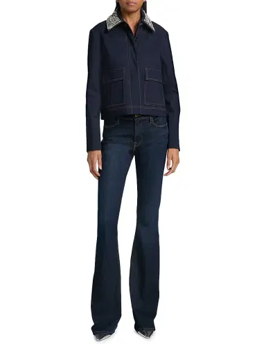 Veronica Beard Women's Barrington Denim Embellished Jacket - Midnight Wash | Thumbnail 2