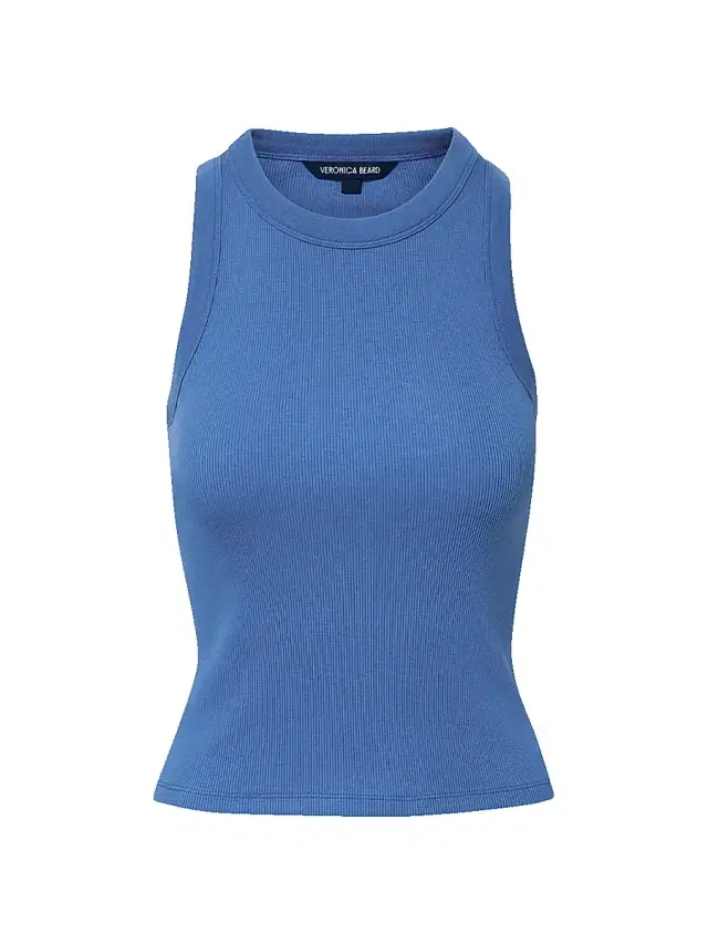 Veronica Beard Women's Jordyn Crop Tank - Blue Coast
