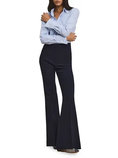 Veronica Beard Women's Arden High-Rise Bootcut Pants | Thumbnail 2 Veronica Beard Women's Arden High-Rise Bootcut Pants | Thumbnail 2