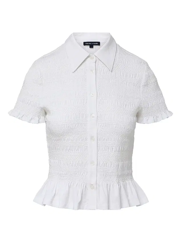 Veronica Beard Women's Ellisandra Smocked Top - White