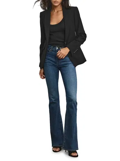 Veronica Beard Women's Miller Peak-Lapel Blazer - Black - Size 2 | Thumbnail 2