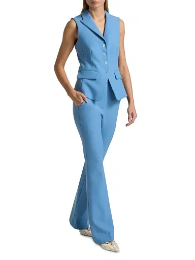 Veronica Beard Women's Benny Peak-Lapel Vest | Thumbnail 2 Veronica Beard Women's Benny Peak-Lapel Vest | Thumbnail 2