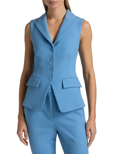 Veronica Beard Women's Benny Peak-Lapel Vest | Thumbnail 3 Veronica Beard Women's Benny Peak-Lapel Vest | Thumbnail 3