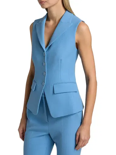 Veronica Beard Women's Benny Peak-Lapel Vest | Thumbnail 4 Veronica Beard Women's Benny Peak-Lapel Vest | Thumbnail 4