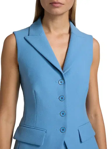 Veronica Beard Women's Benny Peak-Lapel Vest | Thumbnail 6 Veronica Beard Women's Benny Peak-Lapel Vest | Thumbnail 6