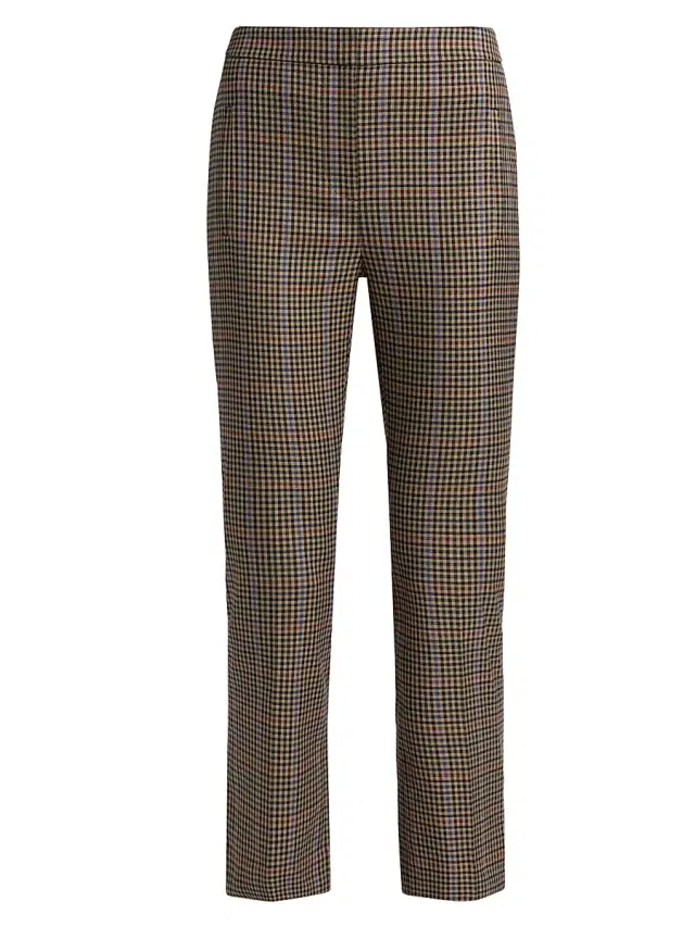 Veronica Beard Women's Arte Plaid Crop Pants - Russet Multi