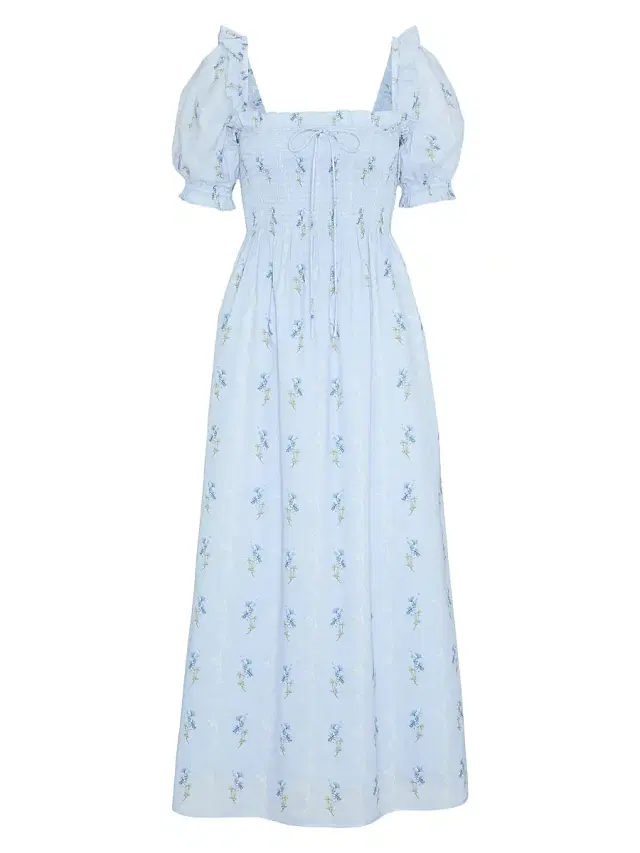 Hill House Home Women's The Scarlett Midi Nap Dress - Bluebell Waltz
