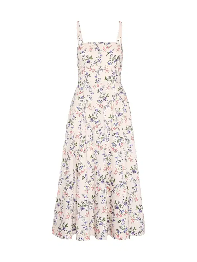 Hill House Home Women's The Margot Dress - Pink Scallop Bow Chintz