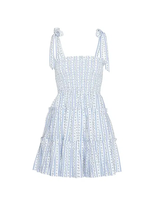 Hill House Home Women's The Ribbon Charlotte Nap Dress - Blue Petal Stripe