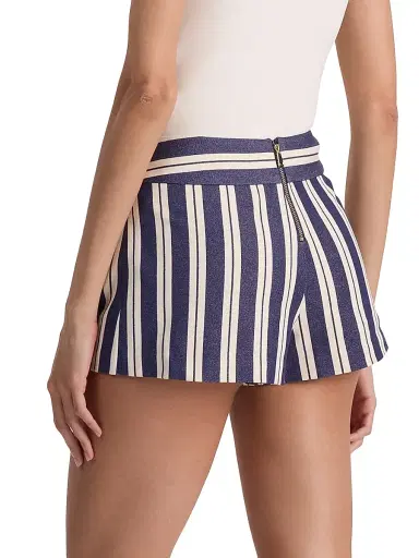 Alice + Olivia Women's Ace Striped High-Rise Skort | Thumbnail 4