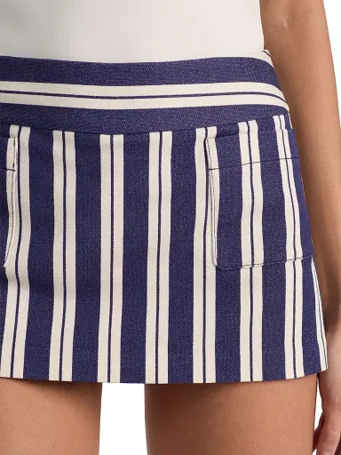 Alice + Olivia Women's Ace Striped High-Rise Skort | Thumbnail 5