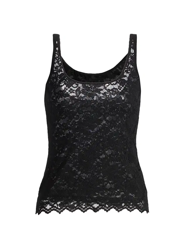 Generation Love Women's Juliett Floral Lace Tank - Black