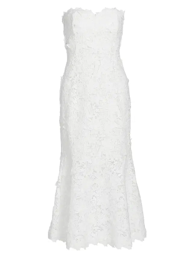 Generation Love Women's Makaia 3D Butterfly Lace Midi-Dress - White