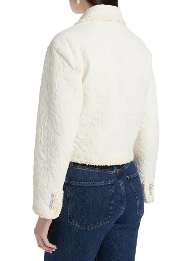 Generation Love Women's Fabiana Quilted Puffer Jacket - Cream | Thumbnail 5