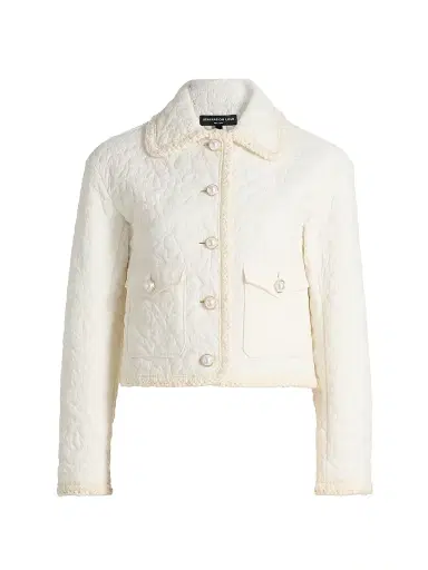Generation Love Women's Fabiana Quilted Puffer Jacket - Cream | Thumbnail 1