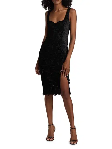 Generation Love Women's Glinda Velvet Lace Knee-Length Dress | Thumbnail 2
