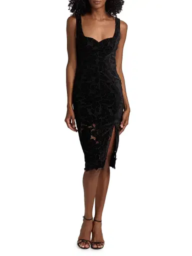 Generation Love Women's Glinda Velvet Lace Knee-Length Dress | Thumbnail 3