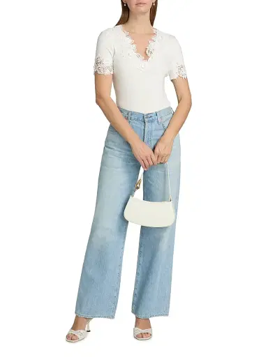 Generation Love Women's Shiloh 3D Lace Combo Top - White | Thumbnail 2