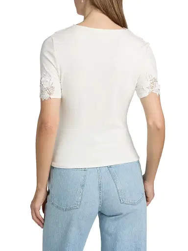 Generation Love Women's Shiloh 3D Lace Combo Top - White | Thumbnail 5