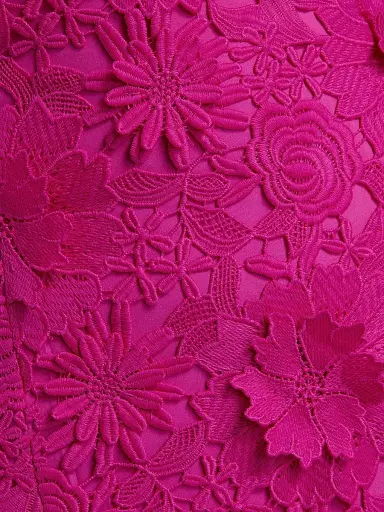Generation Love Women's Lydia 3D Guipure Lace A-Line Minidress - Hibiscus | Thumbnail 7 Generation Love Women's Lydia 3D Guipure Lace A-Line Minidress - Hibiscus | Thumbnail 7