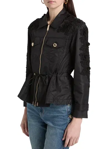 Generation Love Women's Janice Lace-Appliqued Utility Jacket | Thumbnail 4 Generation Love Women's Janice Lace-Appliqued Utility Jacket | Thumbnail 4