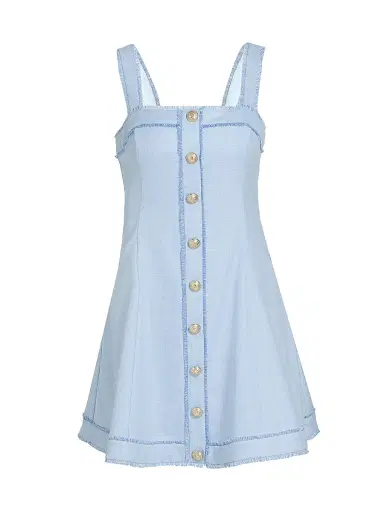 Generation Love Women's Whitney Chambray Suiting Minidress | Thumbnail 1 Generation Love Women's Whitney Chambray Suiting Minidress | Thumbnail 1
