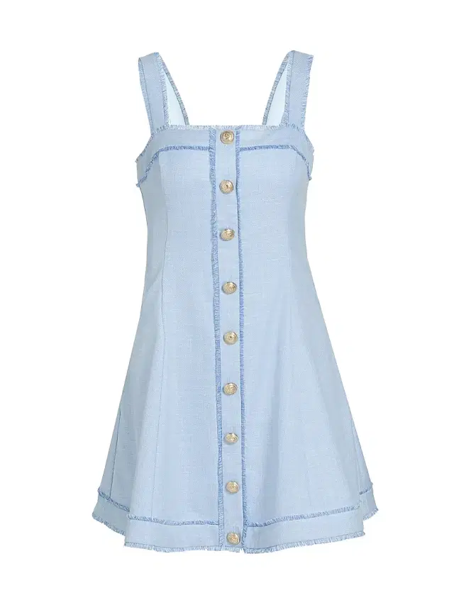 Generation Love Women's Whitney Chambray Suiting Minidress - Chambray Blue
