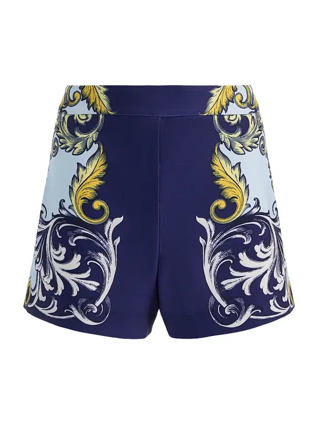 ALICE + OLIVIA Women's Hera Baroque-Print Shorts - Antique Scroll