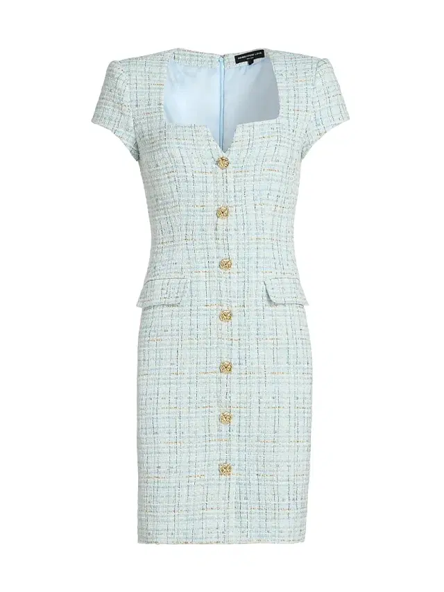 Generation Love Women's Sierra Tweed Minidress - Aqua Melange