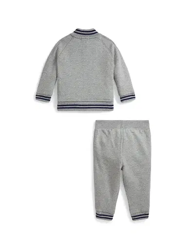 Polo Ralph Lauren Baby Boy's Cotton-Blend Fleece Baseball Jacket & Jogger Pants Set - Andover Heather 9 Months | Thumbnail 2 Polo Ralph Lauren Baby Boy's Cotton-Blend Fleece Baseball Jacket & Jogger Pants Set - Andover Heather 9 Months | Thumbnail 2