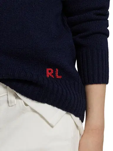 Polo Ralph Lauren Little Boy's American Flag Cashmere Sweater - Navy | Thumbnail 5 Polo Ralph Lauren Little Boy's American Flag Cashmere Sweater - Navy | Thumbnail 5
