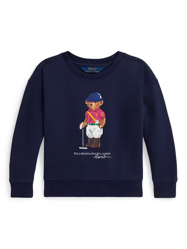 Polo Ralph Lauren Little Girl's & Girl's Polo Bear Fleece Crewneck Sweatshirt - Newport Navy