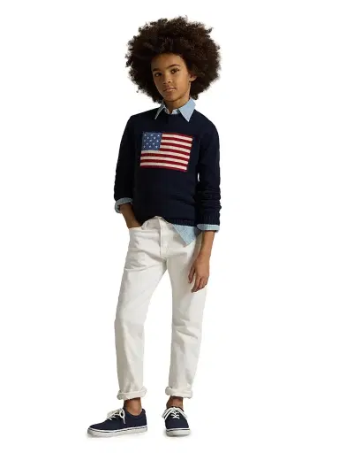 Polo Ralph Lauren Boy's American Flag Cashmere Sweater - Navy | Thumbnail 3 Polo Ralph Lauren Boy's American Flag Cashmere Sweater - Navy | Thumbnail 3