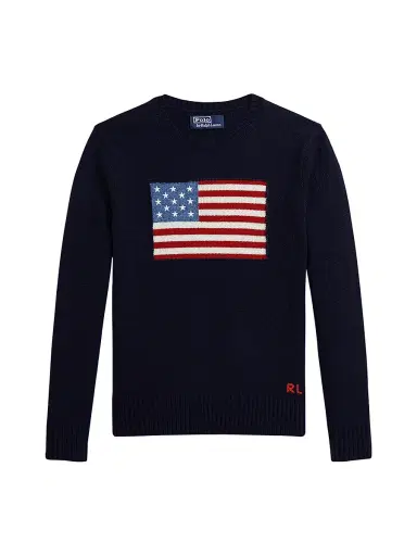 Polo Ralph Lauren Boy's American Flag Cashmere Sweater - Navy | Thumbnail 1 Polo Ralph Lauren Boy's American Flag Cashmere Sweater - Navy | Thumbnail 1