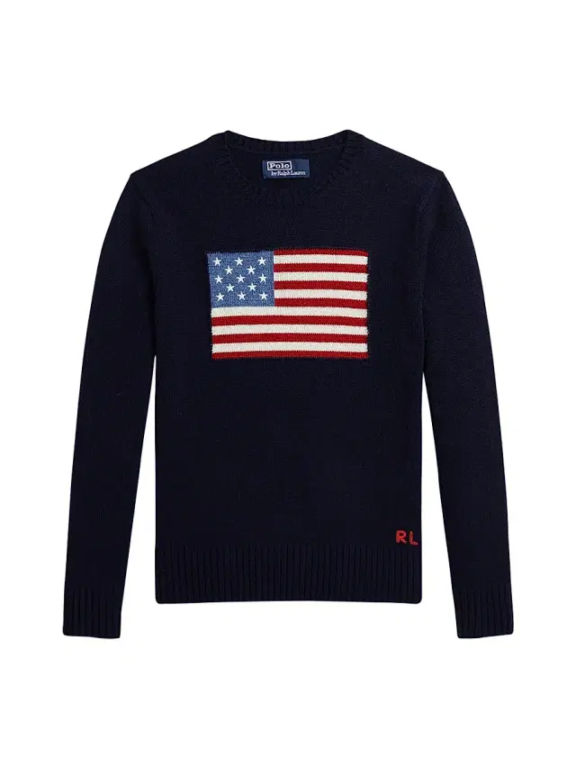 Polo Ralph Lauren Boy's American Flag Cashmere Sweater - Navy
