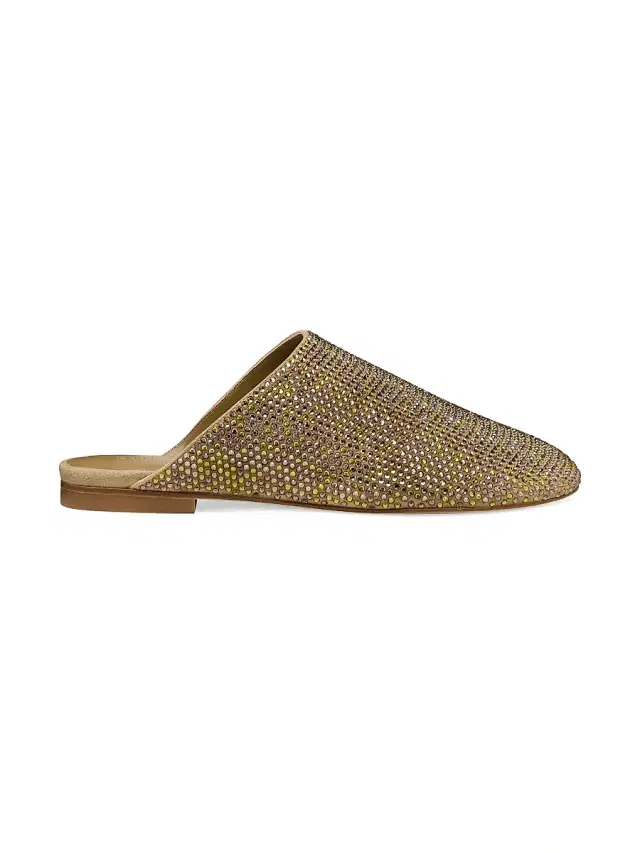 Stuart Weitzman Women's Talia Shine Mules - Golden Olive