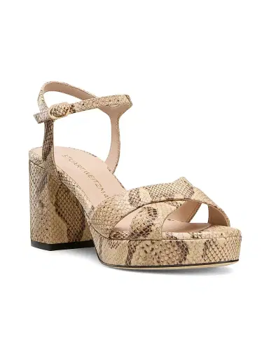 Stuart Weitzman Women's Dayna 80MM Snake-Print Leather Platform Sandals | Thumbnail 2 Stuart Weitzman Women's Dayna 80MM Snake-Print Leather Platform Sandals | Thumbnail 2