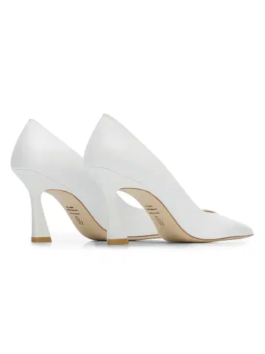Stuart Weitzman Women's Vinnie 85MM Patent Leather Pumps - White Patent - Size 9.5 | Thumbnail 3 Stuart Weitzman Women's Vinnie 85MM Patent Leather Pumps - White Patent - Size 9.5 | Thumbnail 3