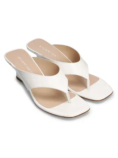 Stuart Weitzman Women's Vinnie 50MM Leather Sandals | Thumbnail 2