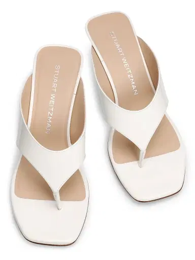 Stuart Weitzman Women's Vinnie 50MM Leather Sandals | Thumbnail 4